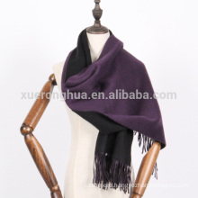 winter thick cashmere reversible colors scarf shawl